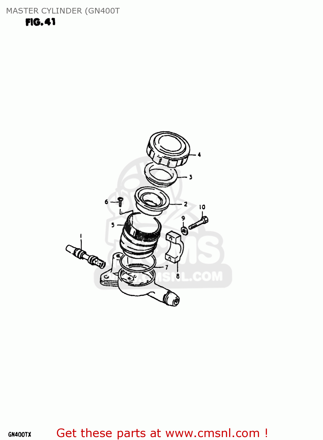 MASTER CYLINDER (GN400T GN400XT 1981 (X) USA (E03)