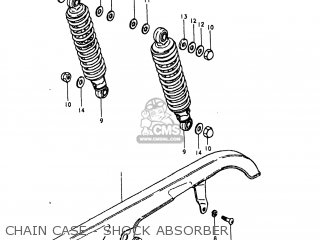 CHAIN CASE - SHOCK ABSORBER - GN400XT 1981 (X) USA (E03)
