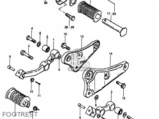 FOOTREST - GN400XT 1981 (X) USA (E03)