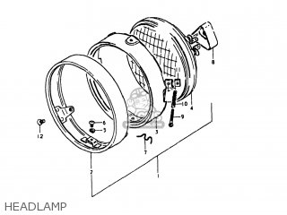 HEADLAMP - GN400XT 1981 (X) USA (E03)
