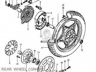 REAR WHEEL (GN400T - GN400XT 1981 (X) USA (E03)