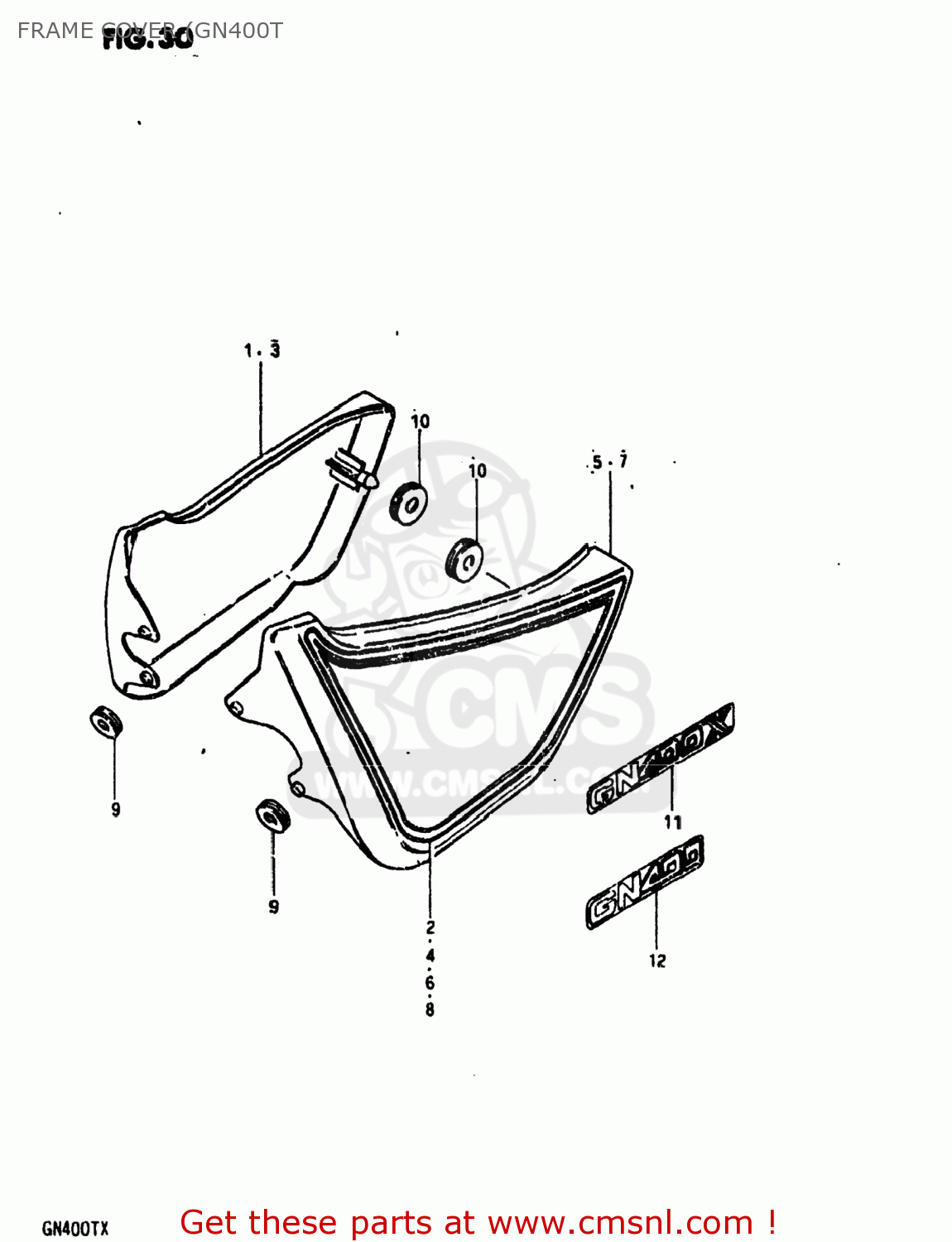 FRAME COVER (GN400T GN400XX 1980 (T) USA (E03)