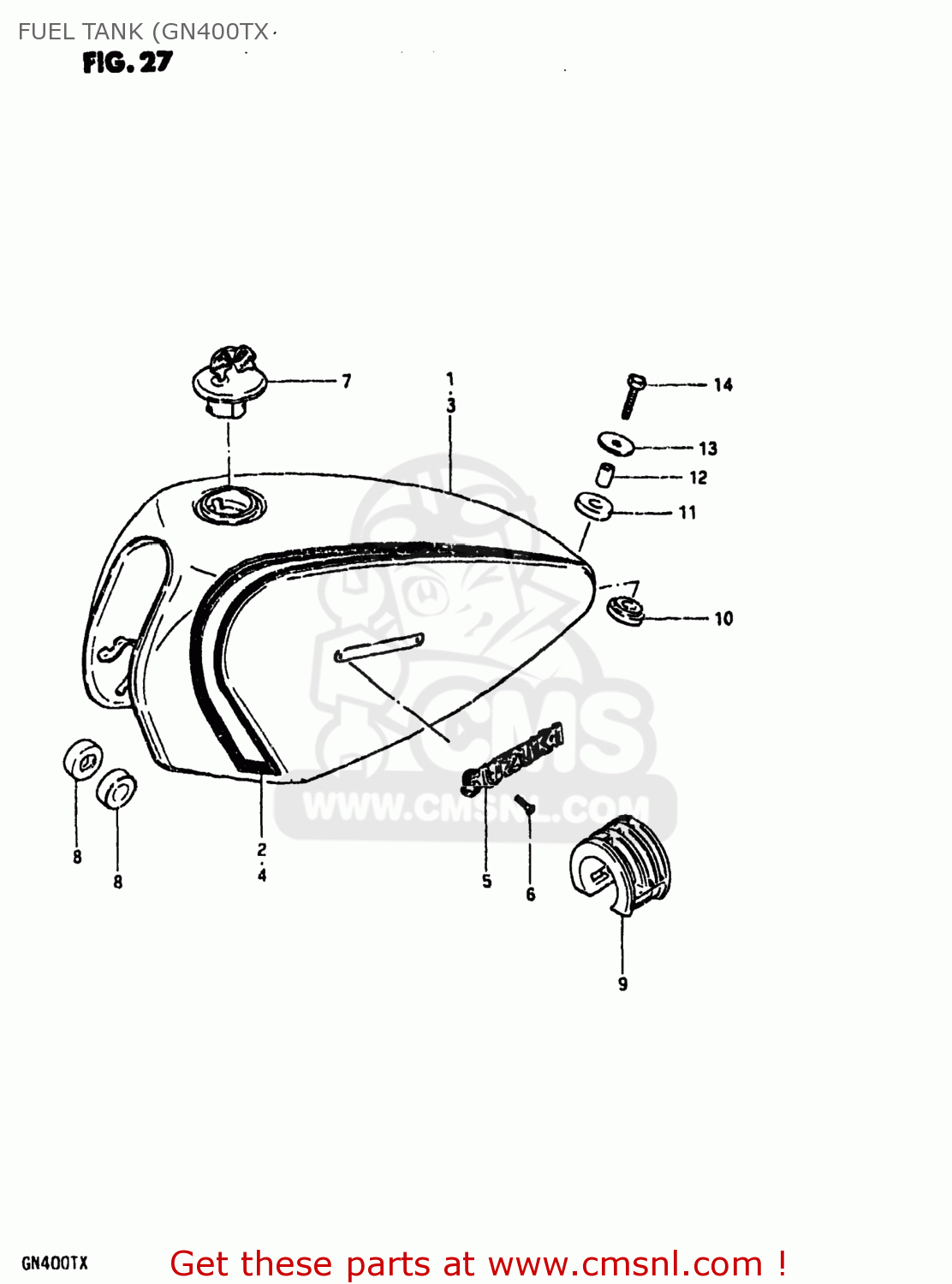 FUEL TANK (GN400TX GN400XX 1980 (T) USA (E03)