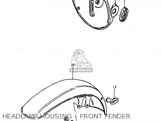 HEADLAMP HOUSING - FRONT FENDER - GN400XX 1980 (T) USA (E03)