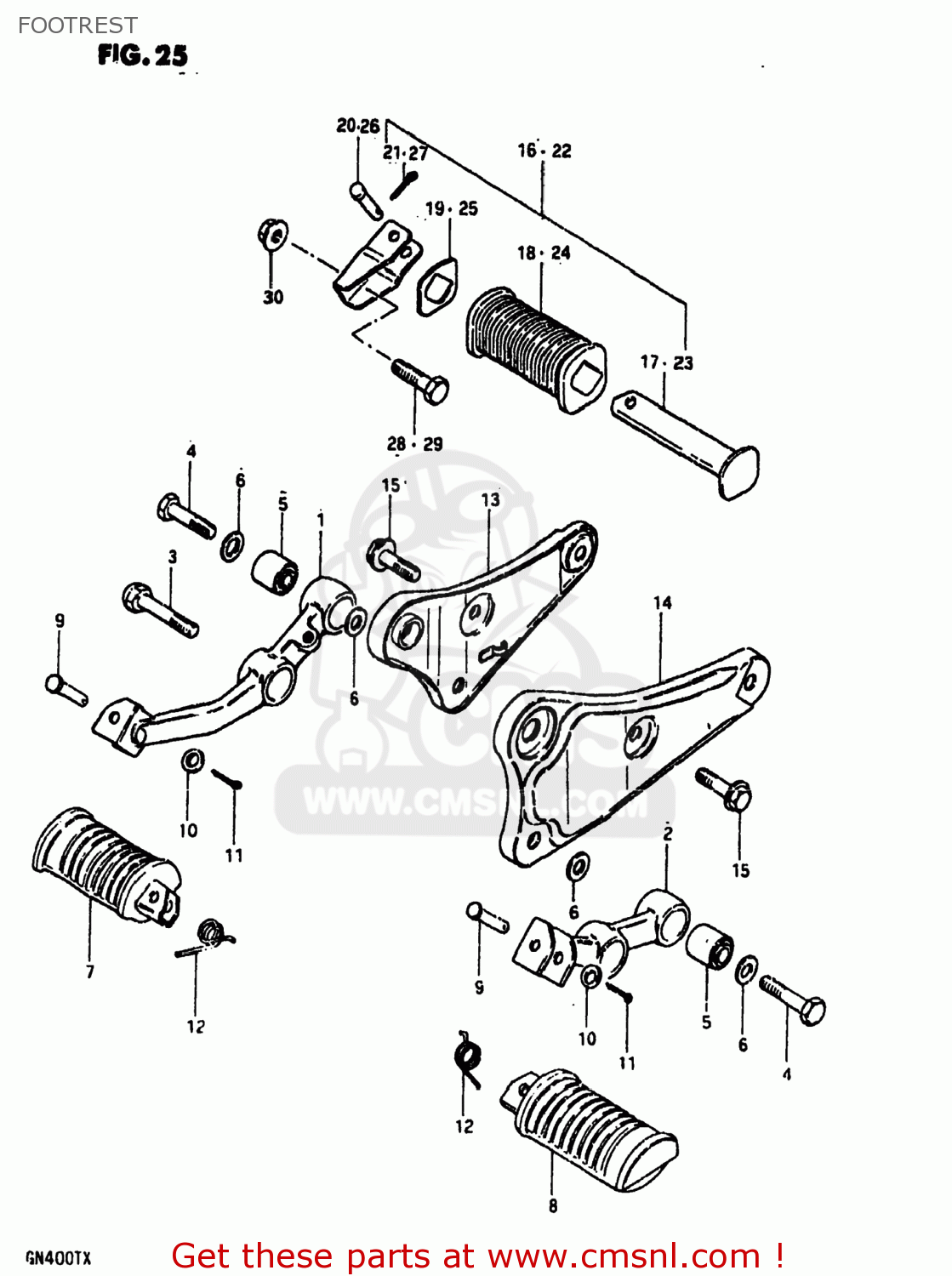 FOOTREST GN400XX 1981 (X) USA (E03)