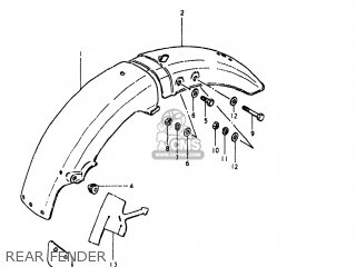 REAR FENDER - GN400XX 1981 (X) USA (E03)