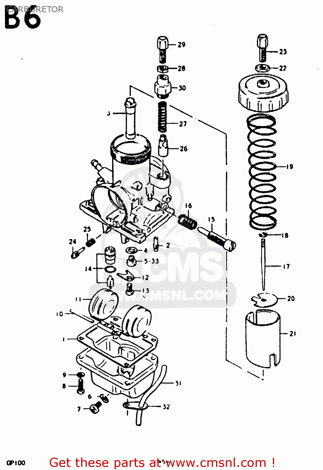 Suzuki Gp100 1978 (c) (e01 E02 E06 E13 E14 E24 E30) Carburetor - Buy 