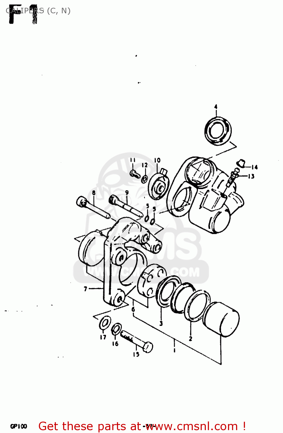 CALIPERS (C, N) GP100 1978 (C) (E01 E02 E06 E13 E14 E24 E30)