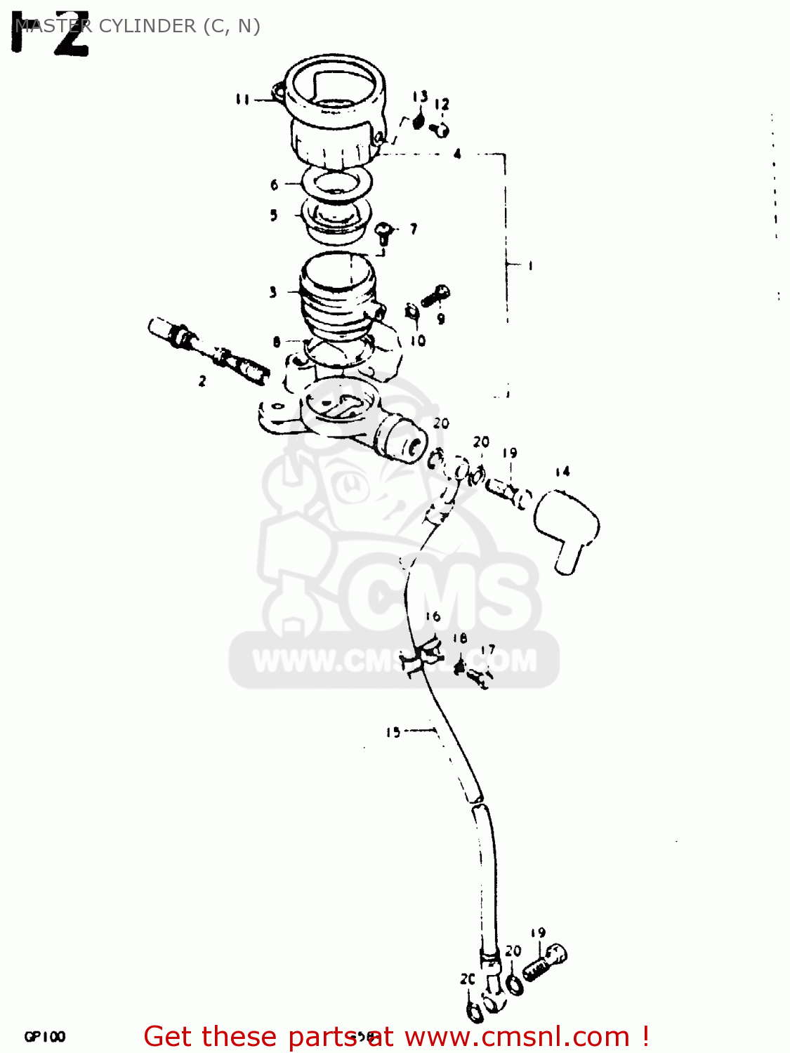 MASTER CYLINDER (C, N) GP100 1978 (C) (E01 E02 E06 E13 E14 E24 E30)
