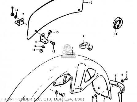 FRONT FENDER (E6, E13, E14, E24, E30) - GP100 1978 (C) (E01 E02 E06 E13 E14 E24 E30)