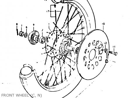 FRONT WHEEL (C, N) - GP100 1978 (C) (E01 E02 E06 E13 E14 E24 E30)
