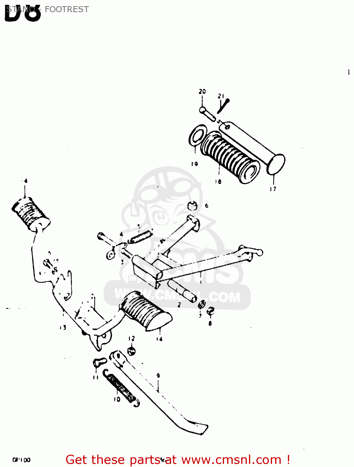 STAND - FOOTREST GP100 1979 (N) (E01 E02 E06 E13 E14 E24 E30)