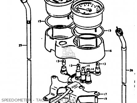 SPEEDOMETER - TACHOMETER (E14) - GP100 1979 (N) (E01 E02 E06 E13 E14 E24 E30)