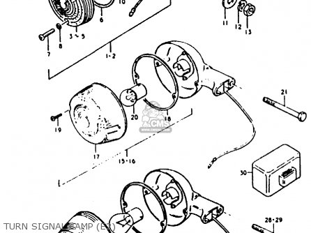 TURN SIGNAL LAMP (E2) - GP100 1979 (N) (E01 E02 E06 E13 E14 E24 E30)