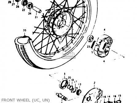 FRONT WHEEL (UC, UN) - GP100 1979 (N) (E01 E02 E06 E13 E14 E24 E30)