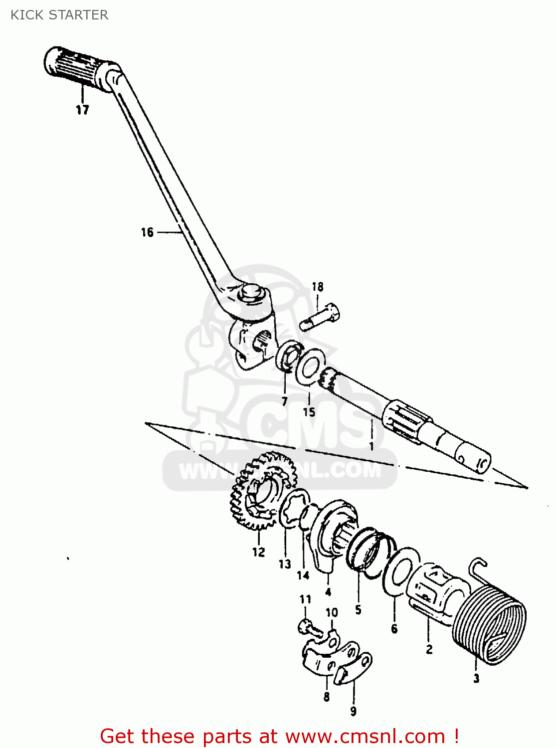 KICK STARTER GP100 1983 (D) UNITED KINGDOM (E02)