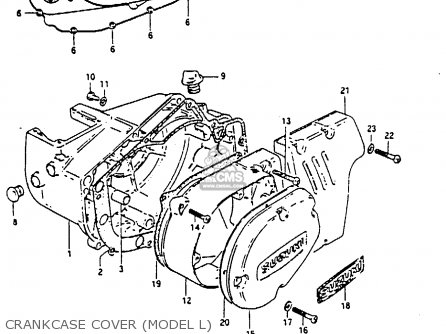 CRANKCASE COVER (MODEL L) - GP100E 1981 (X) NORWAY (E16)