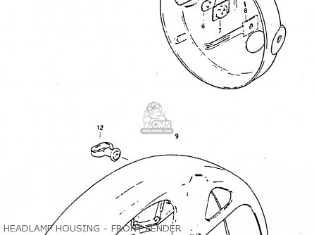 HEADLAMP HOUSING - FRONT FENDER - GP100E 1981 (X) NORWAY (E16)