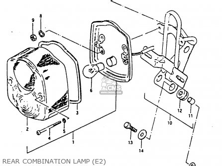 REAR COMBINATION LAMP (E2) - GP100E 1983 (D) UNITED KINGDOM NORWAY (E02 E16)