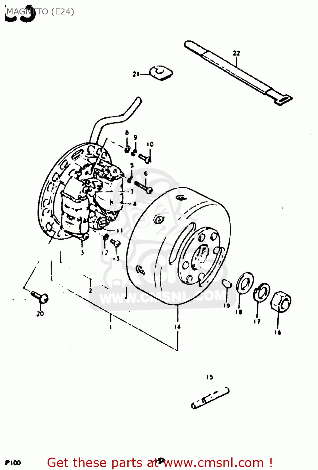 MAGNETO (E24) GP100U 1978 (C) (E01 E02 E06 E13 E14 E24 E30)