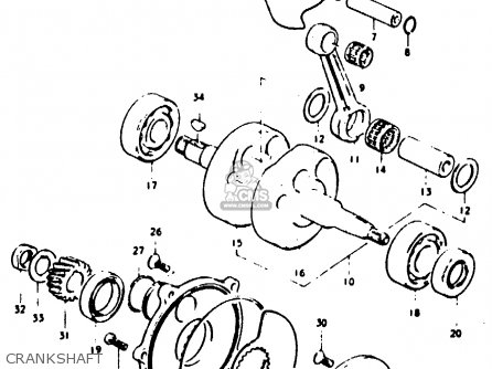 CRANKSHAFT - GP100U 1978 (C) (E01 E02 E06 E13 E14 E24 E30)