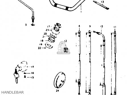 HANDLEBAR - GP100U 1978 (C) (E01 E02 E06 E13 E14 E24 E30)