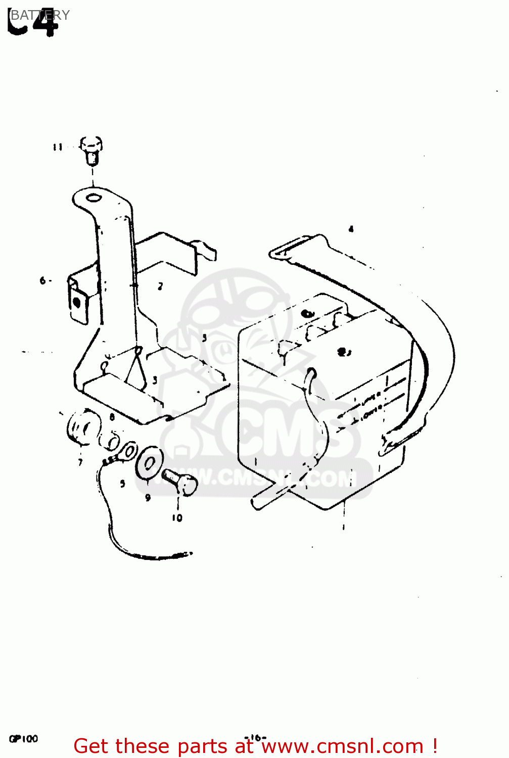 BATTERY GP100U 1979 (N) (E01 E02 E06 E13 E14 E24 E30)