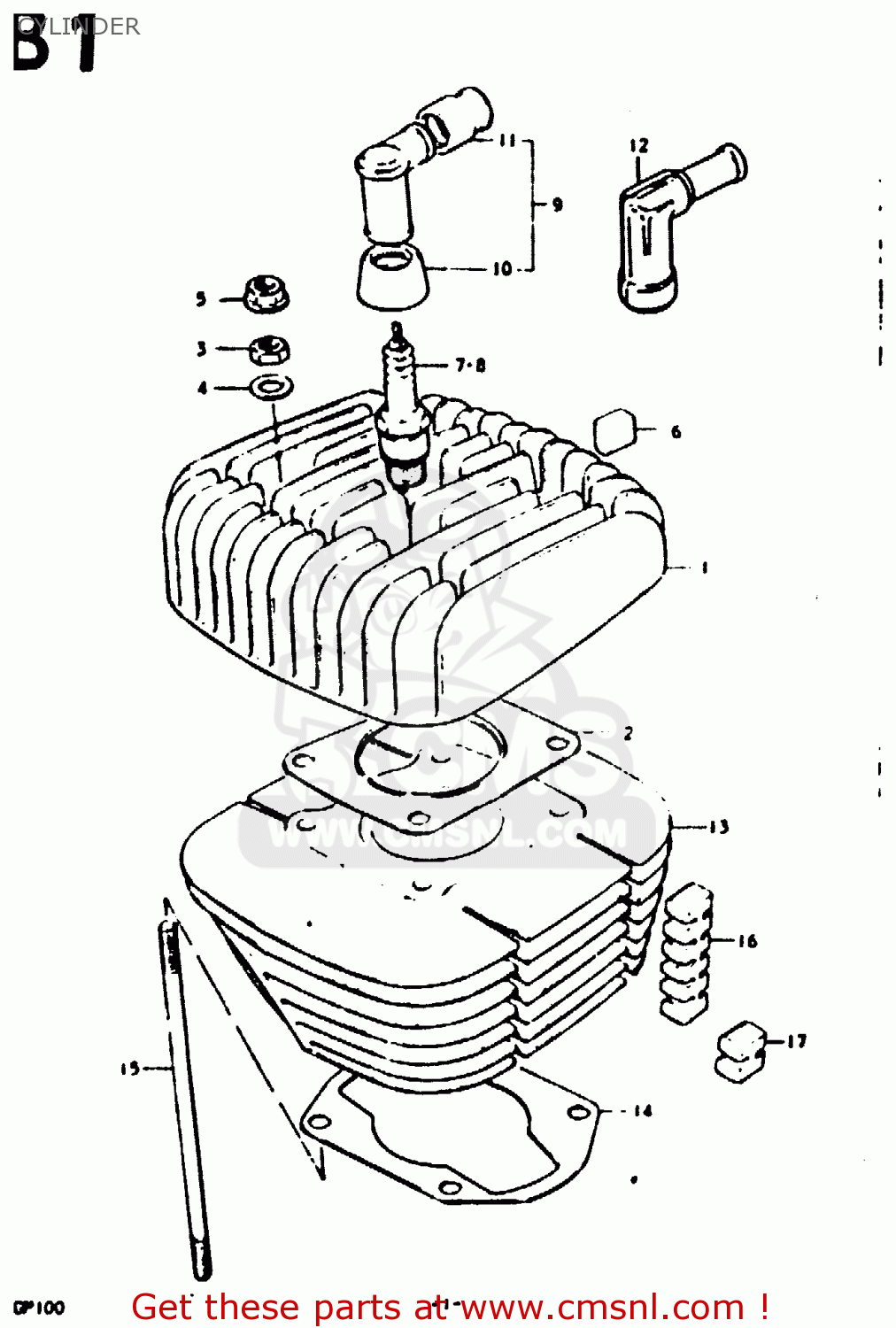 CYLINDER GP100U 1979 (N) (E01 E02 E06 E13 E14 E24 E30)