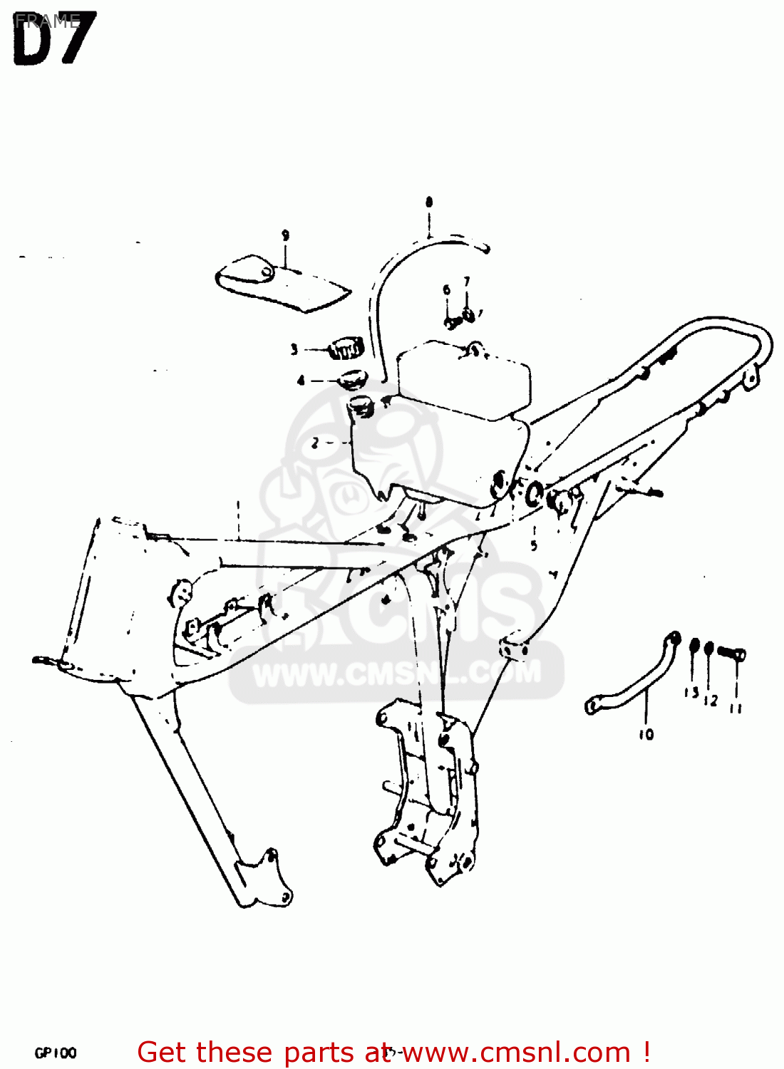 FRAME GP100U 1979 (N) (E01 E02 E06 E13 E14 E24 E30)