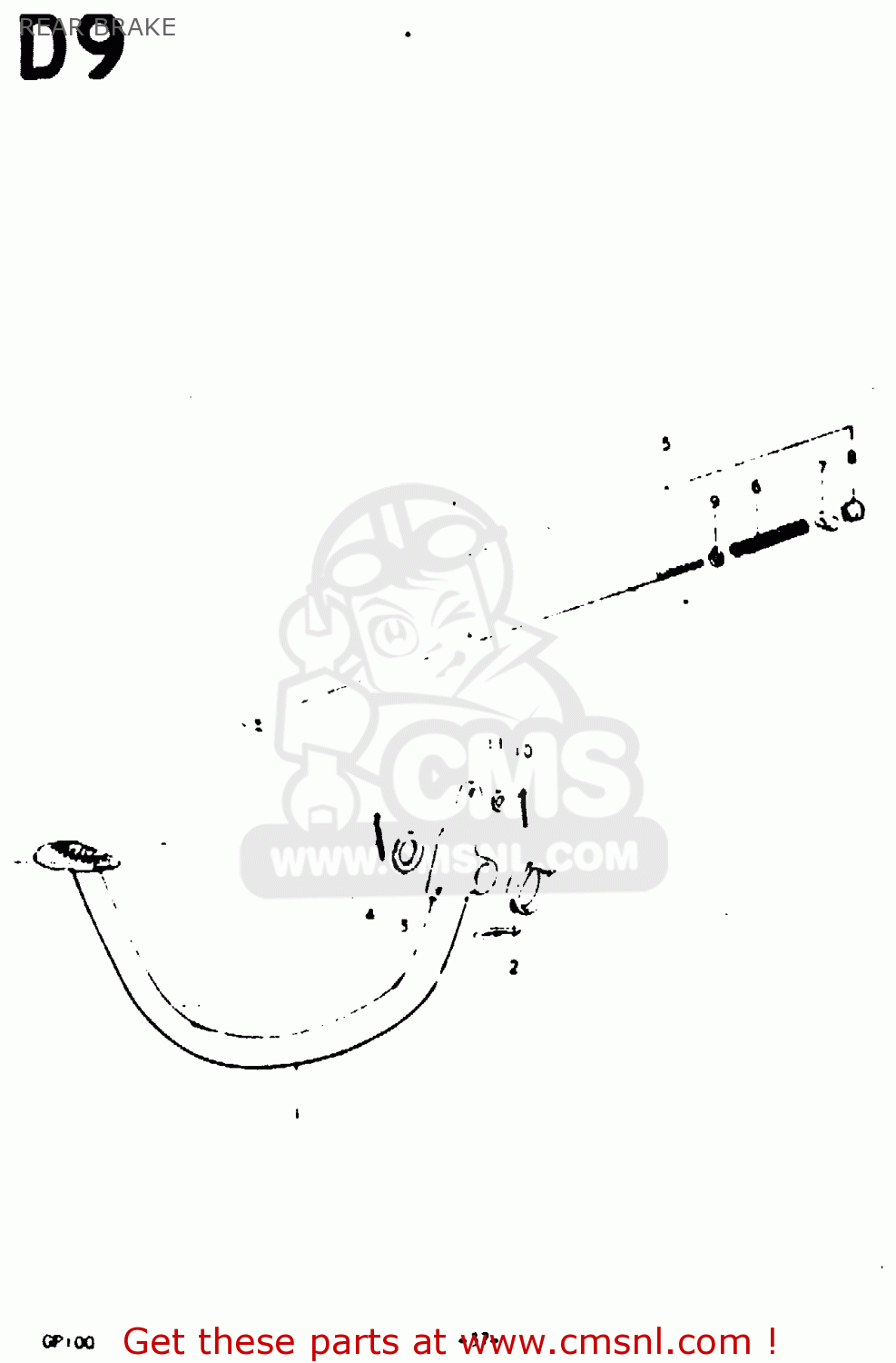 REAR BRAKE GP100U 1979 (N) (E01 E02 E06 E13 E14 E24 E30)
