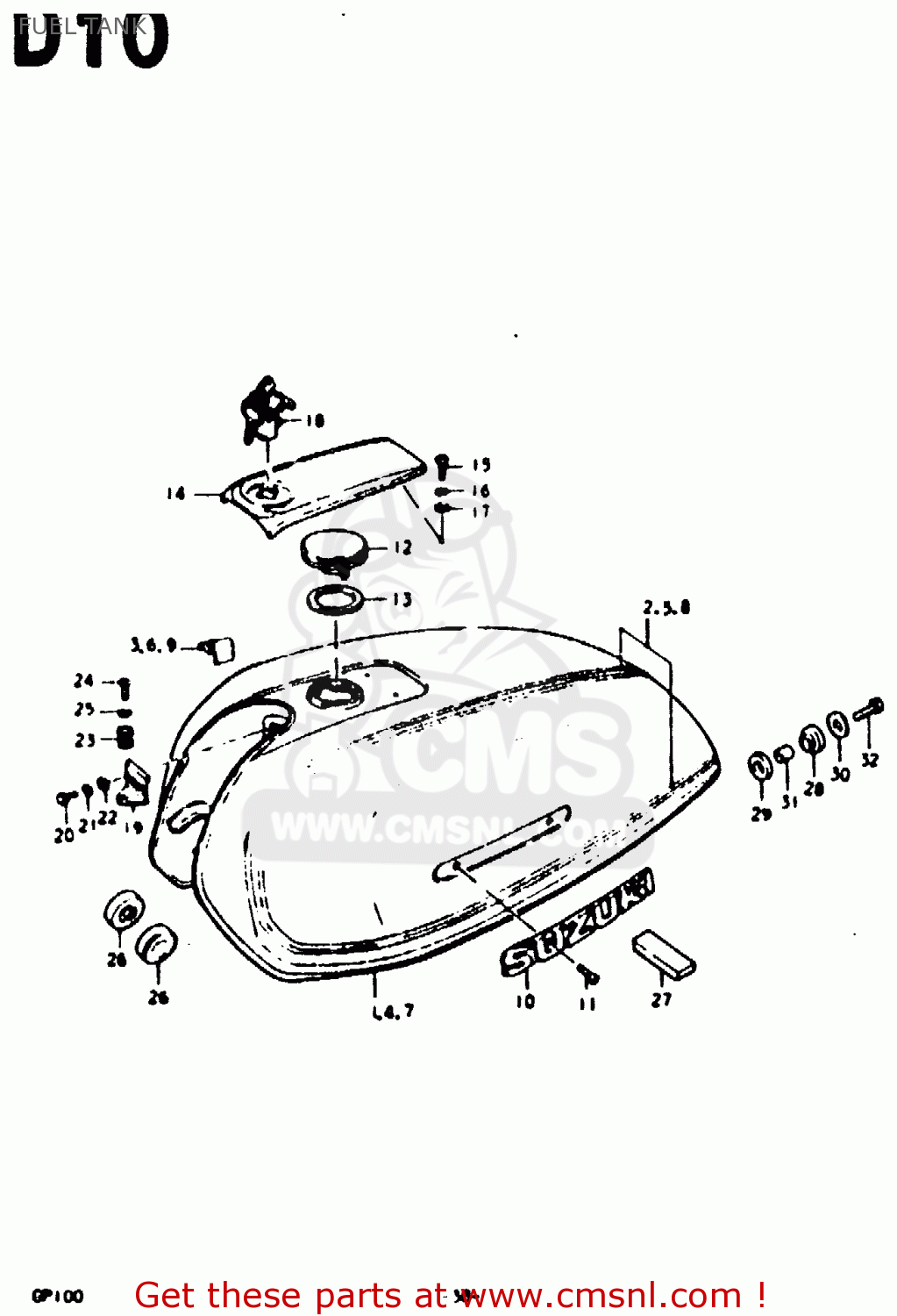 FUEL TANK GP100U 1979 (N) (E01 E02 E06 E13 E14 E24 E30)