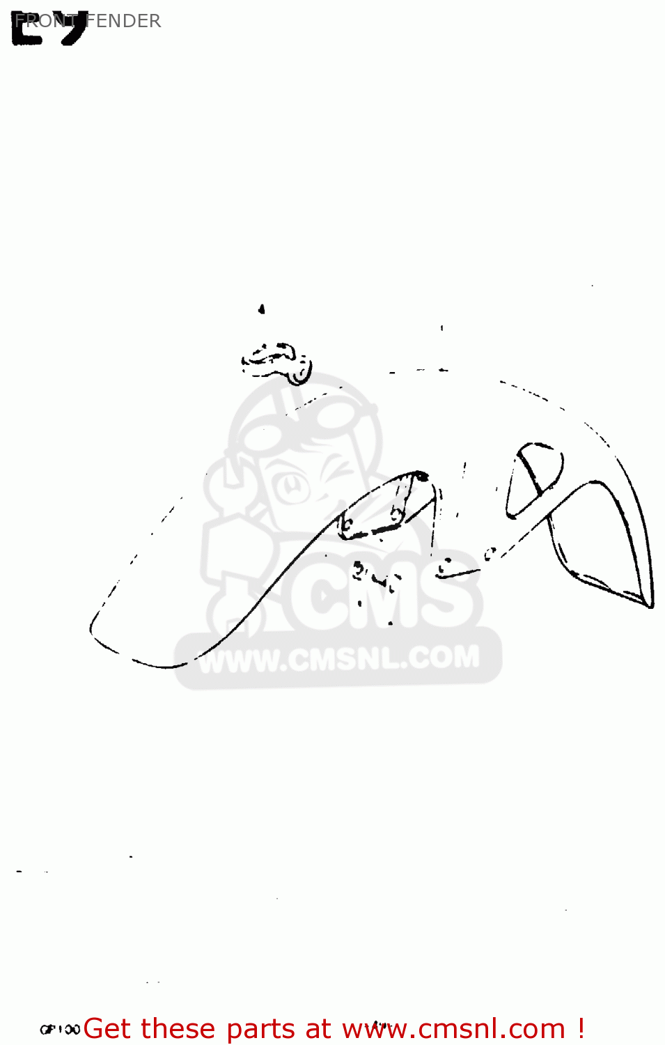 FRONT FENDER GP100U 1979 (N) (E01 E02 E06 E13 E14 E24 E30)