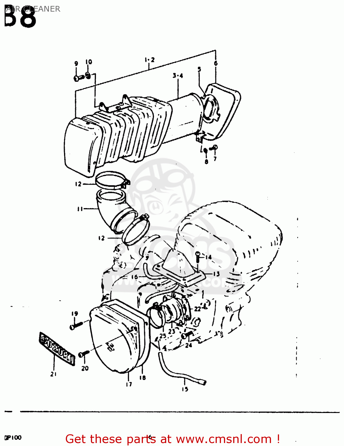 AIR CLEANER GP100U 1979 (N) (E01 E02 E06 E13 E14 E24 E30)