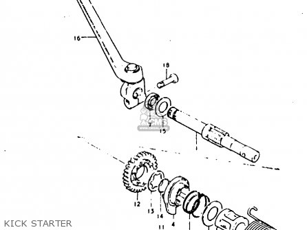 KICK STARTER - GP100U 1979 (N) (E01 E02 E06 E13 E14 E24 E30)
