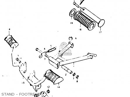 STAND - FOOTREST - GP100U 1979 (N) (E01 E02 E06 E13 E14 E24 E30)