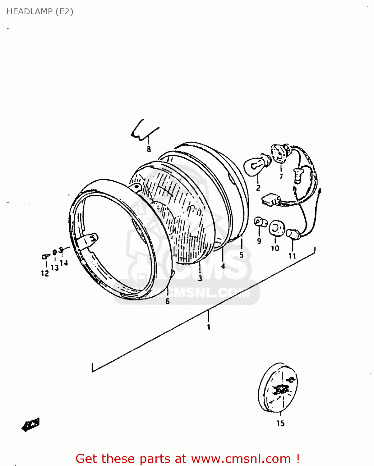 HEADLAMP (E2) GP100U 1981 (X) UNITED KINGDOM (E02)