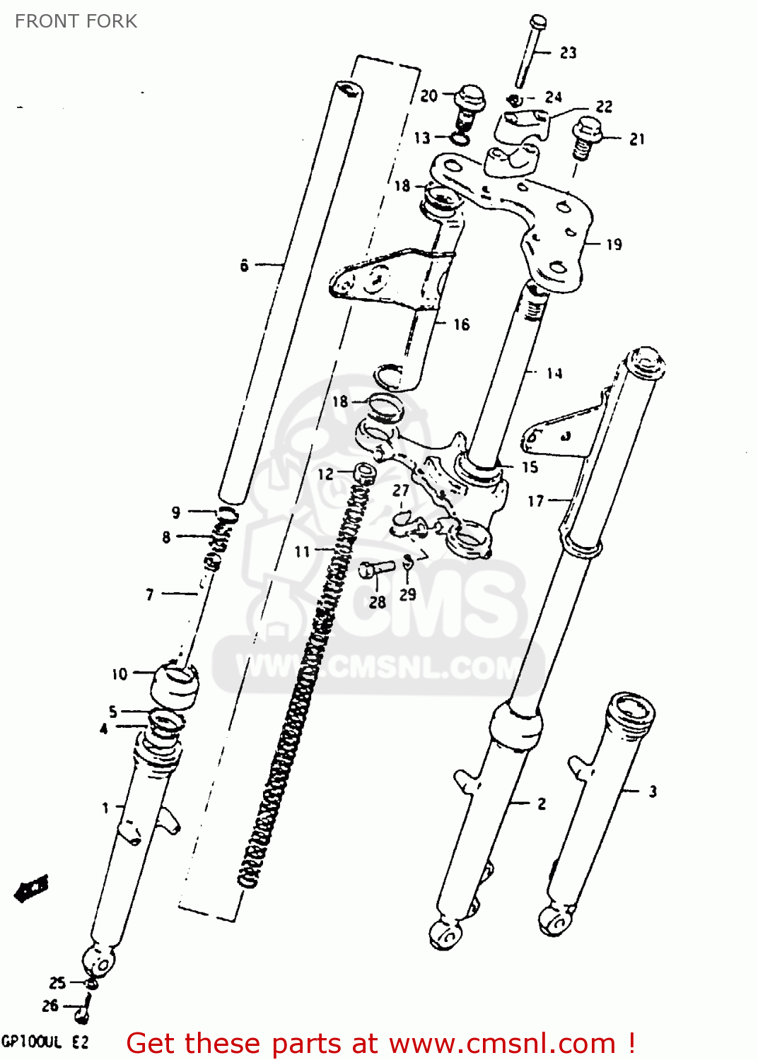 FRONT FORK GP100U 1981 (X) UNITED KINGDOM (E02)