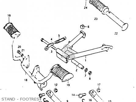 STAND - FOOTREST - GP100U 1981 (X) UNITED KINGDOM (E02)