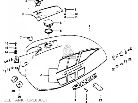 FUEL TANK (GP100UL) - GP100U 1981 (X) UNITED KINGDOM (E02)