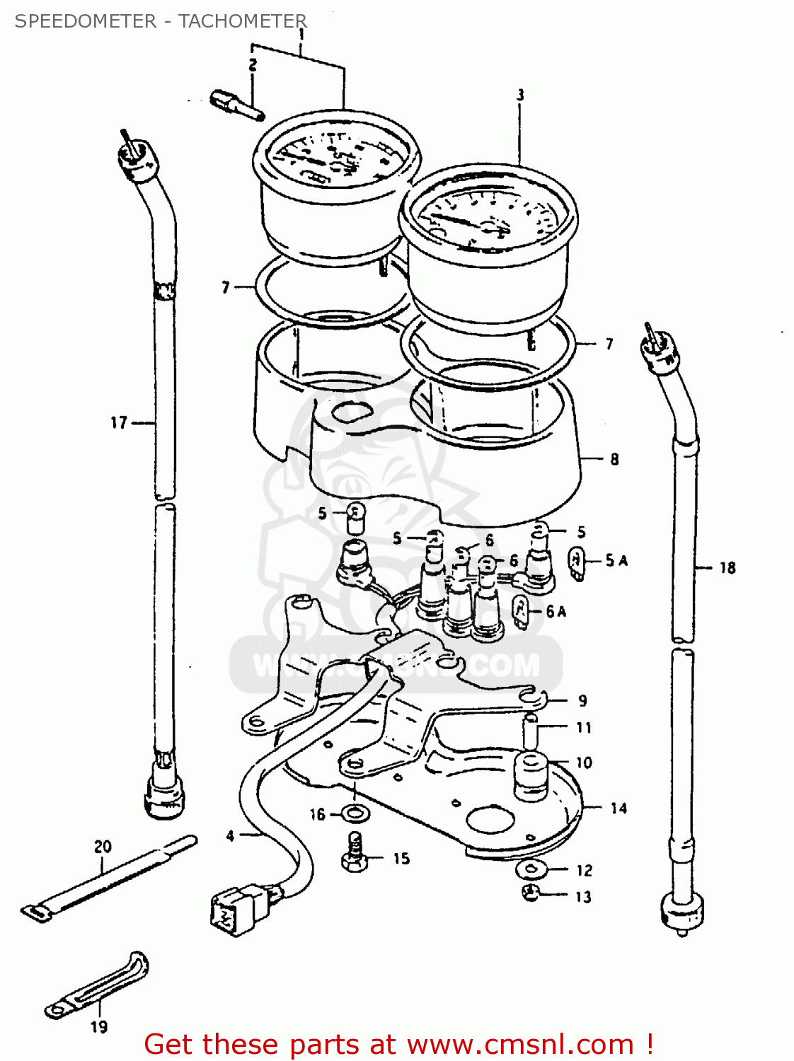 SPEEDOMETER - TACHOMETER GP100U 1983 (D) UNITED KINGDOM (E02)