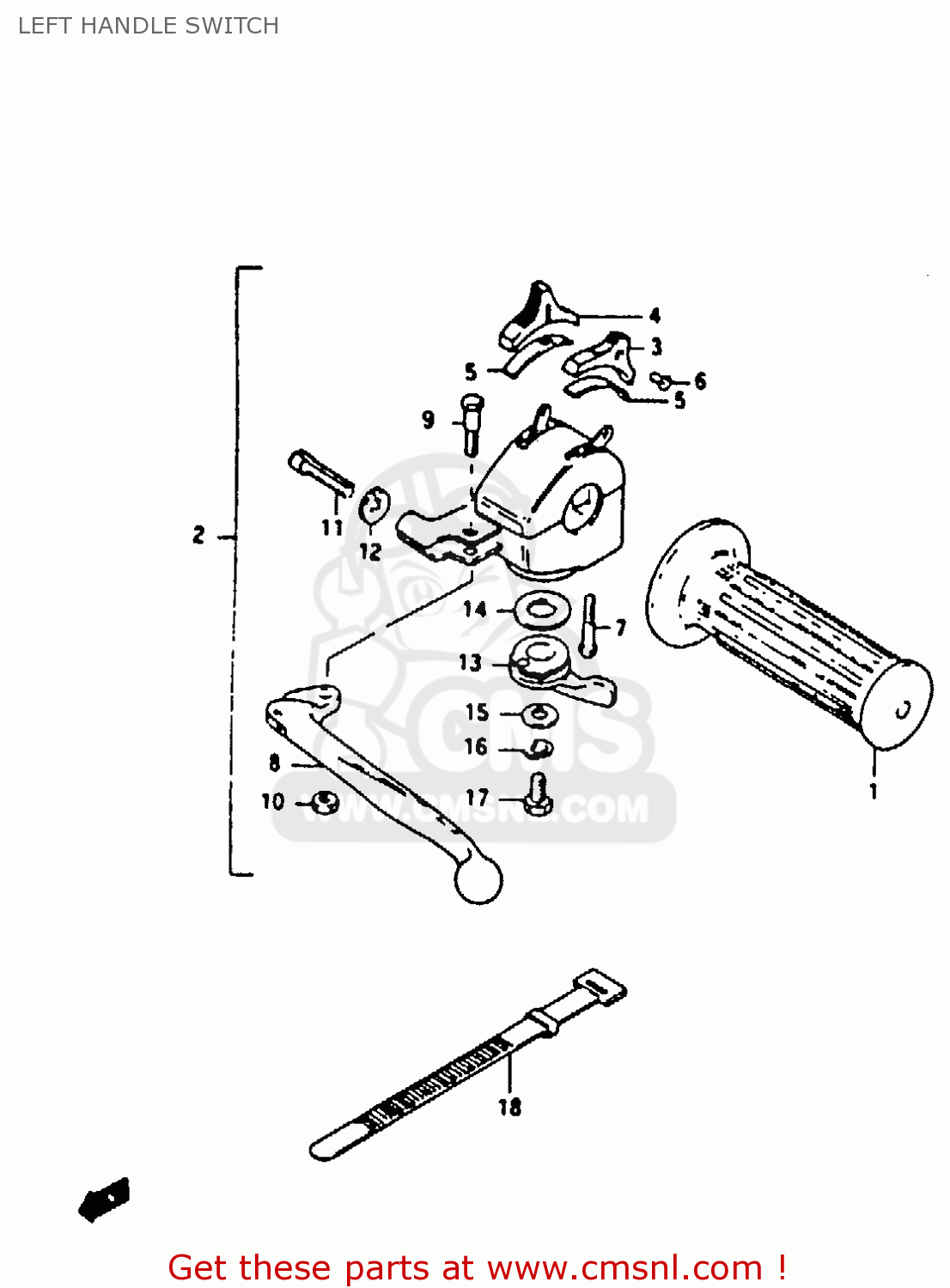 LEFT HANDLE SWITCH GP100U 1983 (D) UNITED KINGDOM (E02)