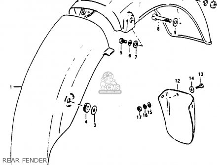 REAR FENDER - GP100U 1983 (D) UNITED KINGDOM (E02)