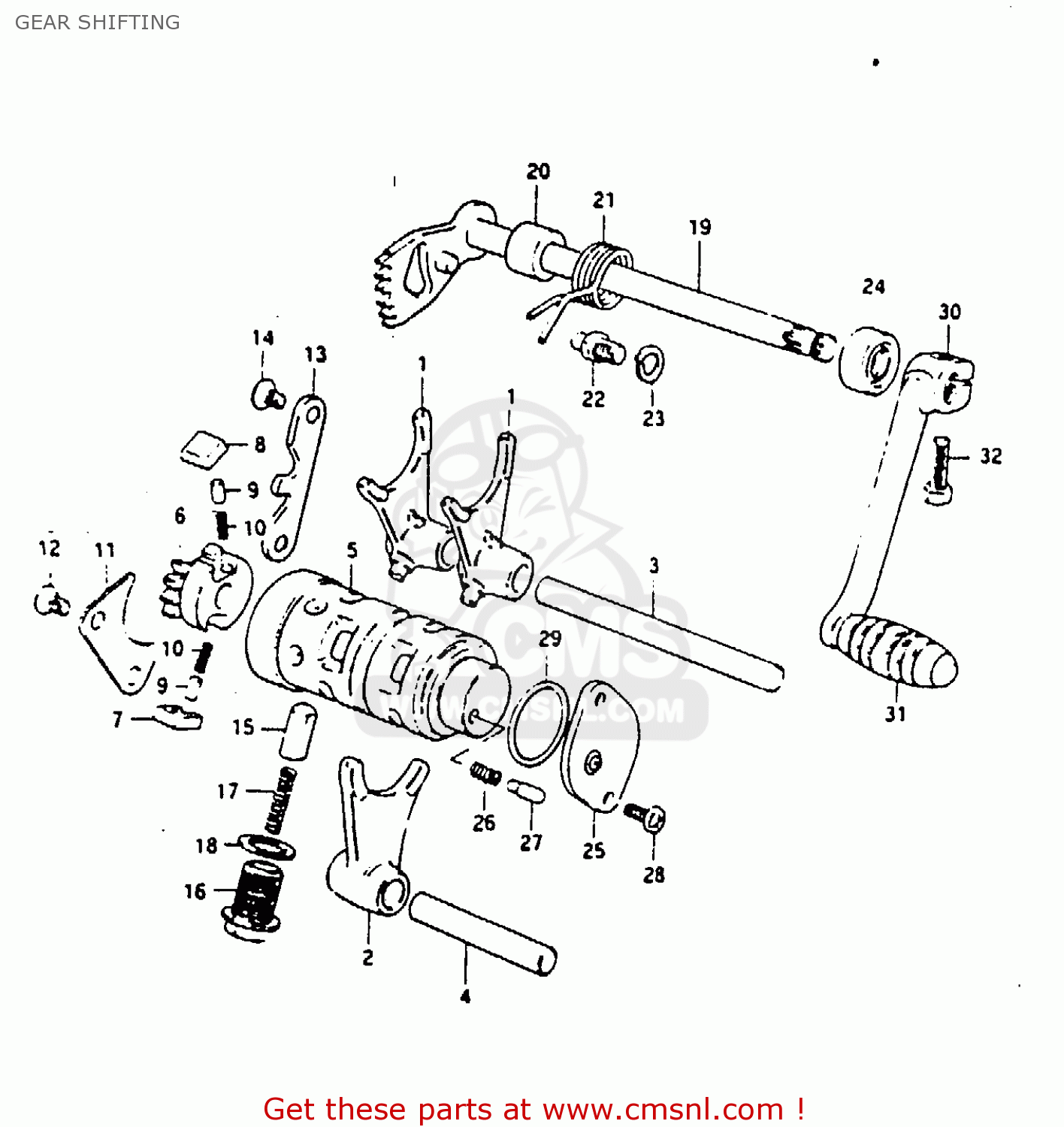 GEAR SHIFTING GP100U 1990 (L)