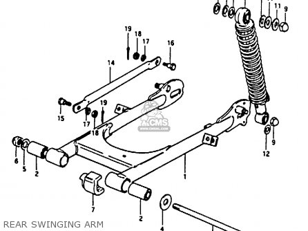 REAR SWINGING ARM - GP100U 1990 (L)
