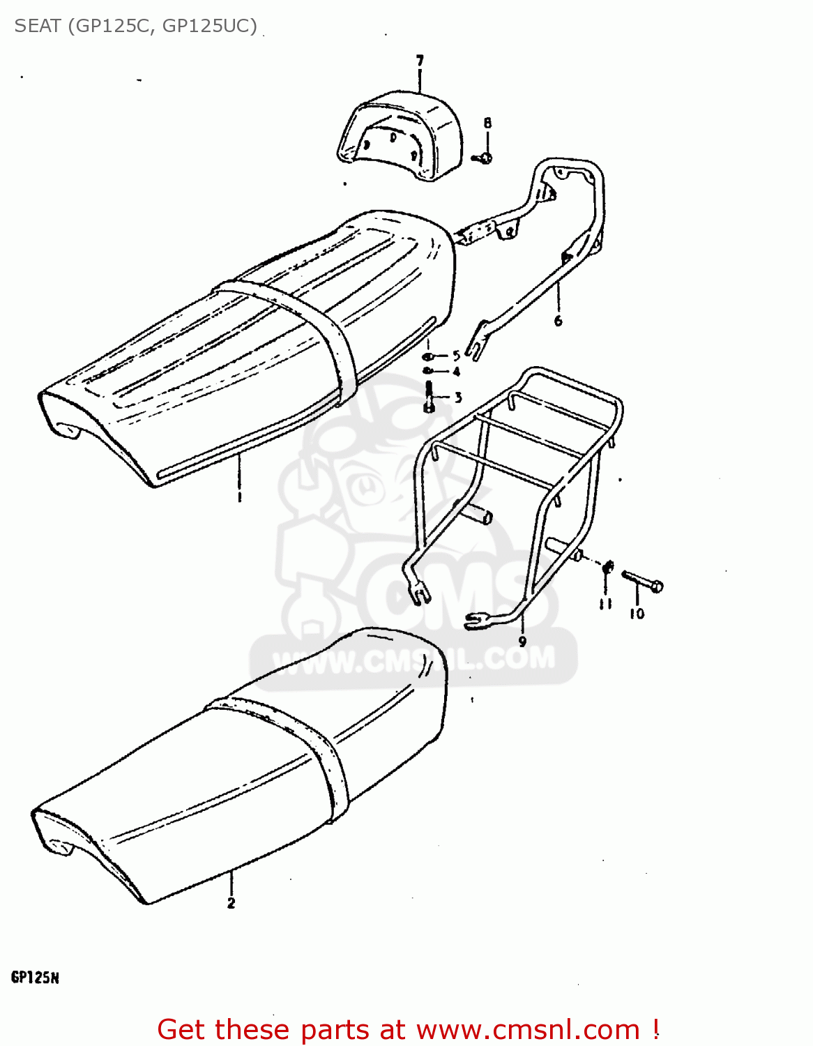 SEAT (GP125C, GP125UC) GP125 1978 (C) (E01 E02 E04 E06 E13 E17 E18 E21 E22 E24 E30)