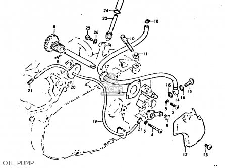 OIL PUMP - GP125 1978 (C) (E01 E02 E04 E06 E13 E17 E18 E21 E22 E24 E30)