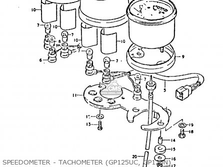 SPEEDOMETER - TACHOMETER (GP125UC, GP125N) - GP125 1978 (C) (E01 E02 E04 E06 E13 E17 E18 E21 E22 E24 E30)