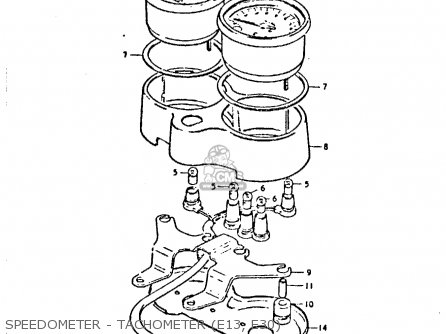 SPEEDOMETER - TACHOMETER (E13, E30) - GP125 1978 (C) (E01 E02 E04 E06 E13 E17 E18 E21 E22 E24 E30)