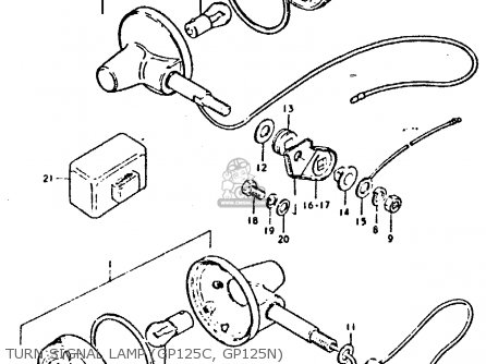 TURN SIGNAL LAMP (GP125C, GP125N) - GP125 1978 (C) (E01 E02 E04 E06 E13 E17 E18 E21 E22 E24 E30)