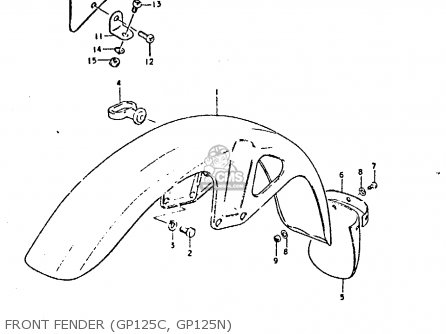 FRONT FENDER (GP125C, GP125N) - GP125 1978 (C) (E01 E02 E04 E06 E13 E17 E18 E21 E22 E24 E30)
